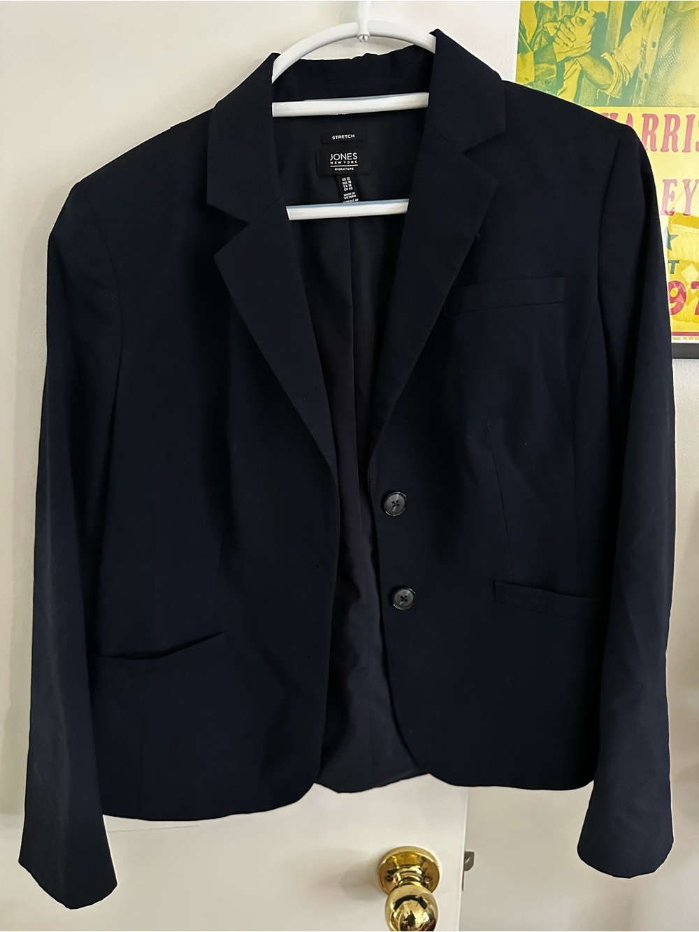 Jones New York Navy Two-Button Tailored Blazer